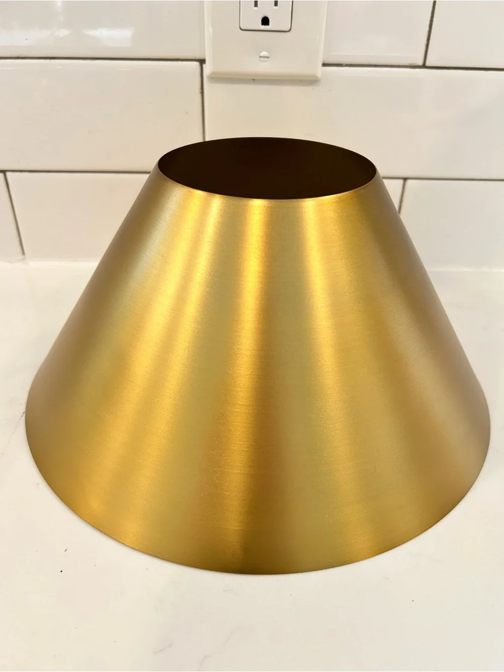 Threshold Brass Wall Sconce Plug In NIB